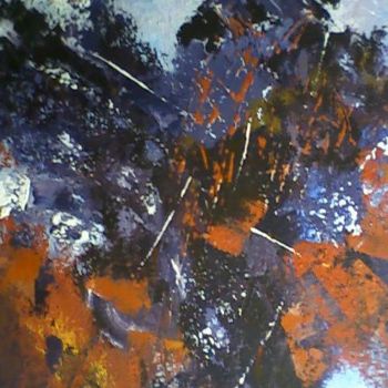 Painting titled "Tempete" by Mounir Dehane, Original Artwork, Oil