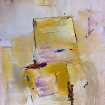 Painting titled "Abstrait 8" by Mounir Dehane, Original Artwork, Oil