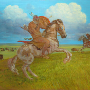 Картина под названием "Landscape 9" - Dejan Djurovic, Подлинное произведение искусства, Масло Установлен на Деревянная рама…