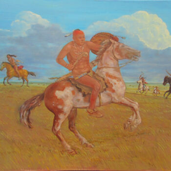 Pintura titulada "Landscape 10" por Dejan Djurovic, Obra de arte original, Oleo Montado en Bastidor de camilla de madera