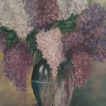 Painting titled "lilac" by Dejan Gulicoski, Original Artwork, Oil