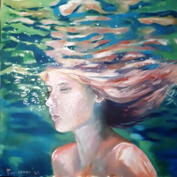 Painting titled "Jeanny" by Dejan Gulicoski, Original Artwork, Oil