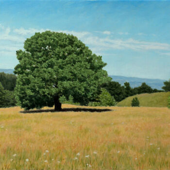 Painting titled "The Old Oak" by Dejan Trajkovic, Original Artwork, Oil
