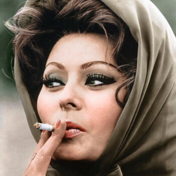 Photography titled "Gorgeous Sophia Lor…" by Dejan Travica, Original Artwork, Analog photography