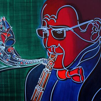 Malarstwo zatytułowany „The Magic Flute” autorstwa Dek, Oryginalna praca, Akryl Zamontowany na Inny sztywny panel