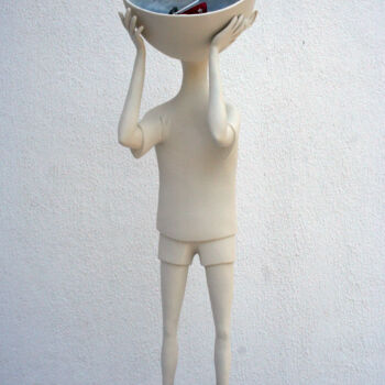 Escultura titulada "The boat" por Dekoque, Obra de arte original, Papel maché