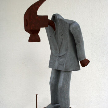 Escultura titulada "Powerful" por Dekoque, Obra de arte original, Metales