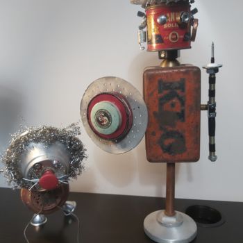 Sculpture titled "GUERRIER MASAÎ" by Catherine Delaforge (KTY95), Original Artwork, Metals