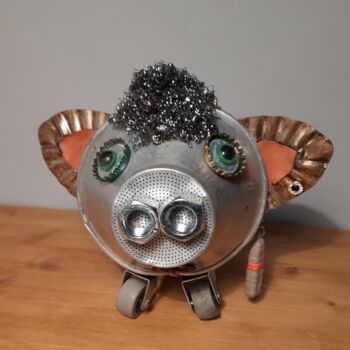 Sculpture titled "MISS PEGGY !" by Catherine Delaforge (KTY95), Original Artwork, Aluminium