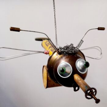 Escultura titulada "LE MOUSTIQUE !" por Catherine Delaforge (KTY95), Obra de arte original, Aluminio
