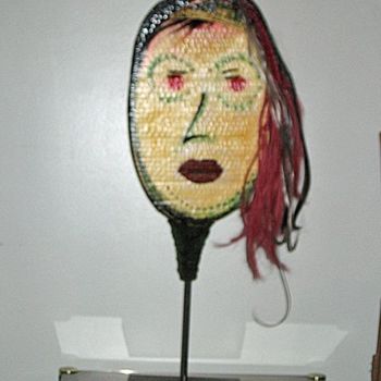 Sculpture titled "La cloutée" by Françoise Delage, Original Artwork, Other