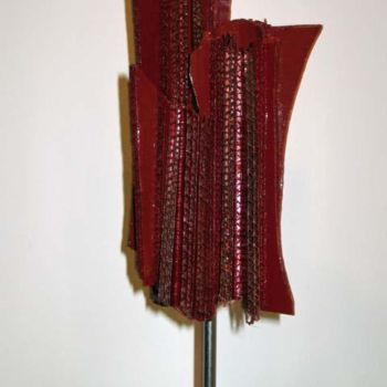 Sculpture intitulée "composition rouge" par Françoise Delage, Œuvre d'art originale, Autre