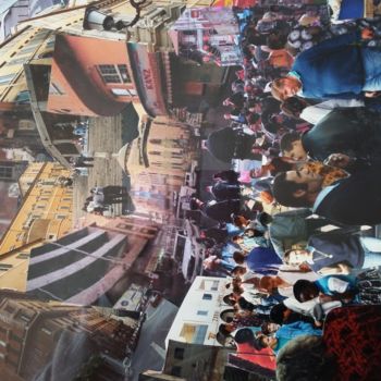 Collages intitolato "Centre ville" da Sy-Mo-Vi, Opera d'arte originale