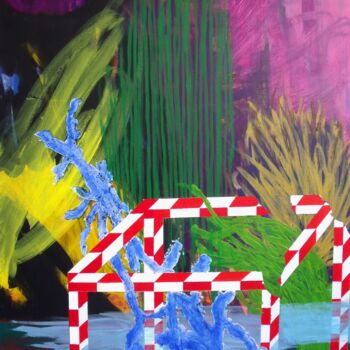 Pintura titulada "inside-outside-6" por Remi Delaplace, Obra de arte original, Acrílico Montado en Bastidor de camilla de ma…