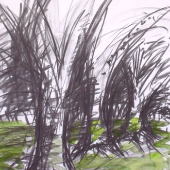 Рисунок под названием "Still Life 6" - Remi Delaplace, Подлинное произведение искусства, Древесный уголь Установлен на Дерев…