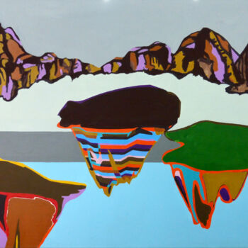 Картина под названием "The Others" - Remi Delaplace, Подлинное произведение искусства, Акрил Установлен на Деревянная рама д…