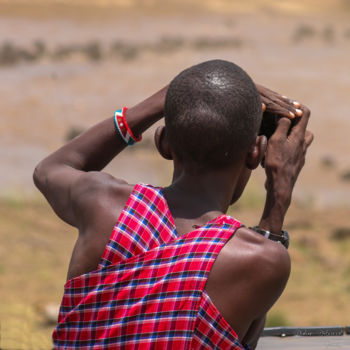Photographie intitulée "Masaï" par Didier Delavaud, Œuvre d'art originale, Photographie numérique