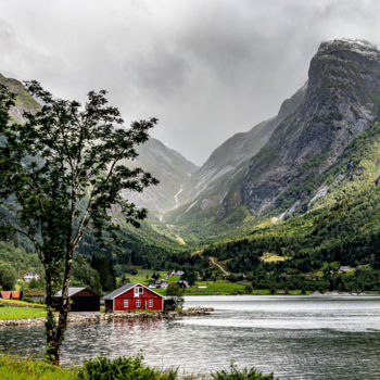 Photographie intitulée "Un Fjord en Norvège" par Didier Delavaud, Œuvre d'art originale, Photographie numérique Monté sur Ch…