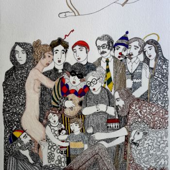 "Comunión" başlıklı Resim Juan Del Balso tarafından, Orijinal sanat, Mürekkep