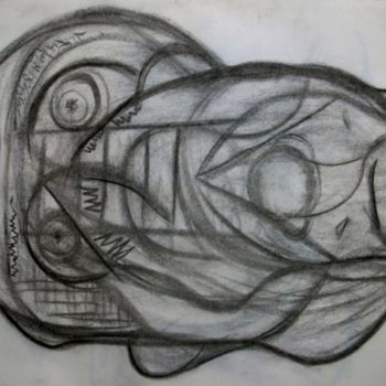 Рисунок под названием "Confusion mentale" - Delechat, Подлинное произведение искусства