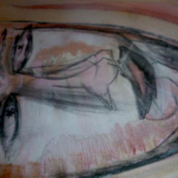 Peinture intitulée "tête de rose" par Delechat, Œuvre d'art originale