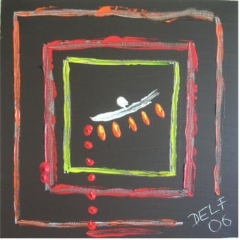 Painting titled "Ca tourne pas rond" by Delf, Original Artwork