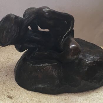 Sculpture titled "Prosternation" by Delphine Orset Guerry, Original Artwork, Bronze