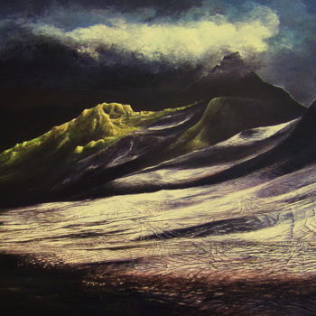 Painting titled "glacier-sali-par-le…" by Délice, Original Artwork