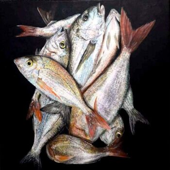 Pintura titulada "Catch of the day" por Della Camilleri, Obra de arte original, Acrílico