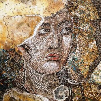 Painting titled "Byzantine mosaic" by Della Camilleri, Original Artwork, Acrylic