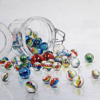 "Marbles in a jar" başlıklı Tablo Della Camilleri tarafından, Orijinal sanat, Akrilik