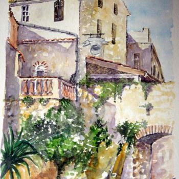 Painting titled "Rue Barque en Canne…" by Jean-Marie Delmann, Original Artwork