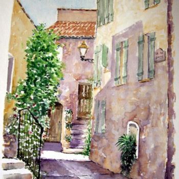 Malarstwo zatytułowany „Rue du Four Grimaud” autorstwa Jean-Marie Delmann, Oryginalna praca