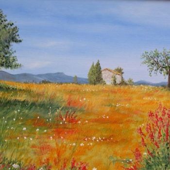 Painting titled "Les coquelicots" by Jean-Marie Delmann, Original Artwork