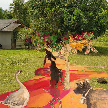 Arts numériques intitulée "La farandoles des a…" par Catherine Delmas Lett, Œuvre d'art originale, Photo montage