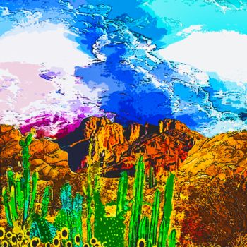 Digitale Kunst mit dem Titel "Nature" von Delmv, Original-Kunstwerk, Digitale Malerei