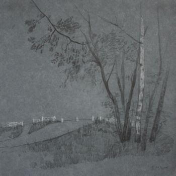 图画 标题为“Эскиз в парке.” 由Алексей Залетов, 原创艺术品, 铅笔