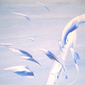 Painting titled "Ref. Blue 02" by Delphine Bernard, Original Artwork