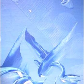 Pittura intitolato "Ref. Blue 04" da Delphine Bernard, Opera d'arte originale