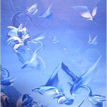 Pintura intitulada "Ref. Blue 06" por Delphine Bernard, Obras de arte originais