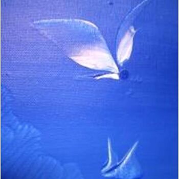 Pittura intitolato "Ref. Blue 07" da Delphine Bernard, Opera d'arte originale