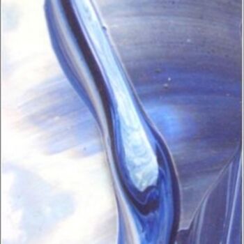 Painting titled "Ref. Blue 11" by Delphine Bernard, Original Artwork