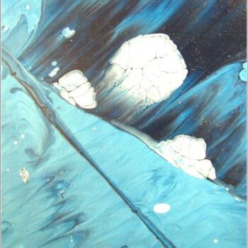 Schilderij getiteld "Ref. Blue 14" door Delphine Bernard, Origineel Kunstwerk