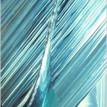 Painting titled "Ref. Blue 16" by Delphine Bernard, Original Artwork
