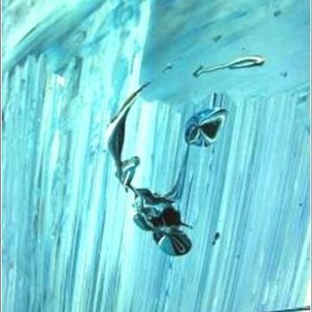 Painting titled "Ref. Blue 17" by Delphine Bernard, Original Artwork