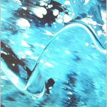 Painting titled "Ref. Blue 19" by Delphine Bernard, Original Artwork