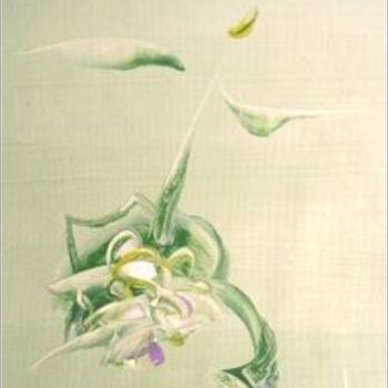 Painting titled "Springy 11" by Delphine Bernard, Original Artwork