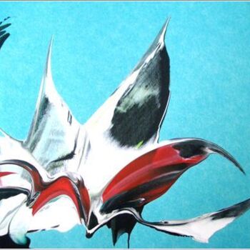 Malerei mit dem Titel "Orchid 08" von Delphine Bernard, Original-Kunstwerk