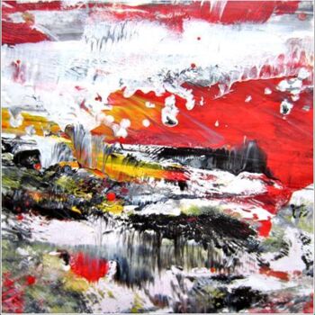 Painting titled "Abstract 02" by Delphine Bernard, Original Artwork