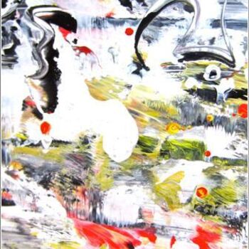 Painting titled "Abstract 08" by Delphine Bernard, Original Artwork
